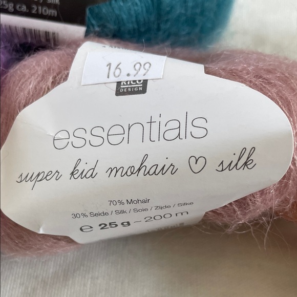 Three Skeins of Mohair Silk Yarn - Picture 2 of 6